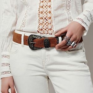 NWOT Free People Black Rock Western Belt